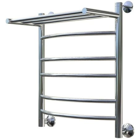 Водяной полотенцесушитель Тругор Приоритет 2 П НП 60x50 с полкой Хром, артикул Приоритет2/нп6050П