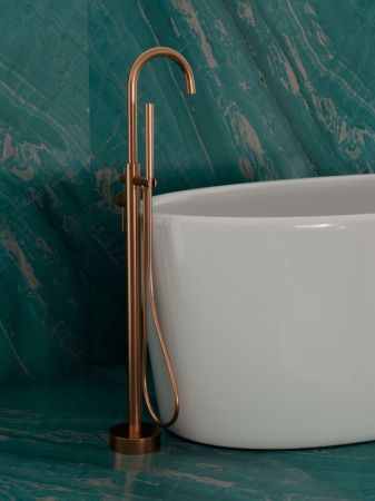 Смеситель для ванны напольный Knotlor SS-27/RB, бронза, артикул SS-27/RB