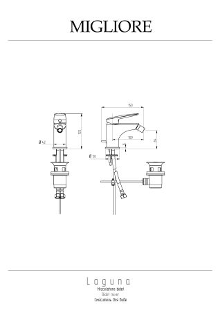 LAGUNA Смеситель для биде моноком., хром, артикул 26081