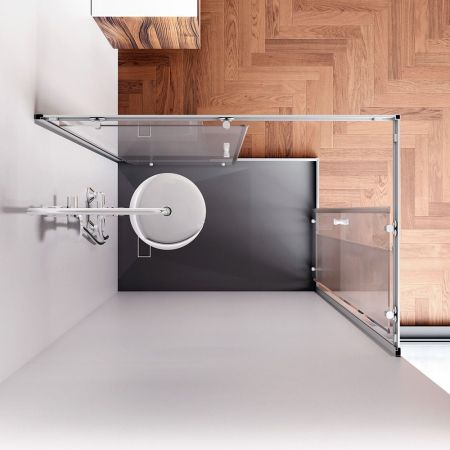 W87G-403-12080-MT Sunny душ огражд прямоугольн, раздвижн двери 120x80 серебро,стекло прозрачн