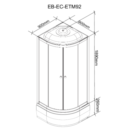 Кабина EBM921 душевая PARLY, артикул EBM921