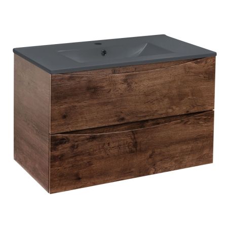 База под керамическую раковину Mia 750 подвесная, 2 выкатных ящика soft close, R.Wood, артикул VMC-2MC750RW