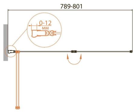 Шторка на ванну CEZARES RELAX-V-2