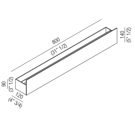 Agape Sen Полотенцедержатель, 80см,Цвет: чёрный, артикул ASEN0922N
