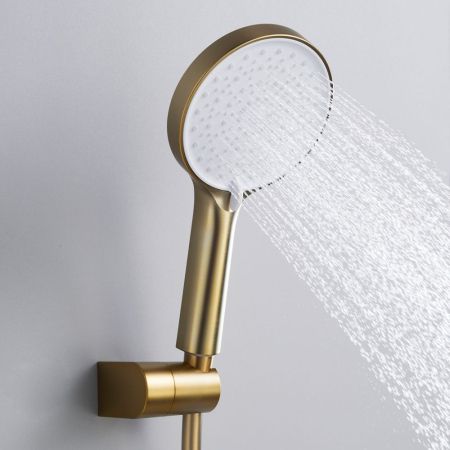 Душевая система встраиваемая Shevanik S4335G, золотой сатин