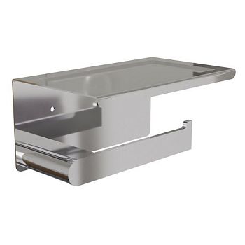 Держатель для туалетной бумаги с полочкой Knotlor PH102C, хром