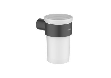 Стакан с держателем AQUATEK, матовый черный AQ4427MB ЛИРА, артикул AQ4427MB