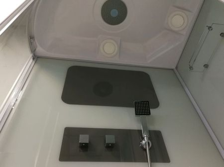 Душевая кабина Parly Bianco BMM120L 120х215 профиль Сатин стекло прозрачное, артикул BMM120L