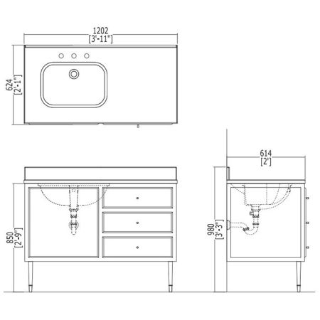 Devon Swindon Раковина встраиваемая под столешницу (55,5х38,5 cм), цвет: белый, артикул ACSWINDONDS bi