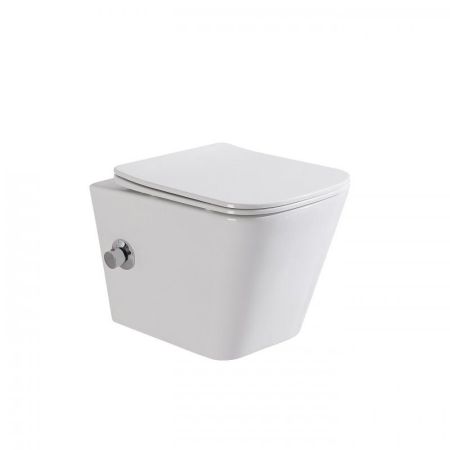 Унитаз подвесной с функцией биде и смесителем BELBAGNO DUE, артикул BB3103CHR-BS/SC