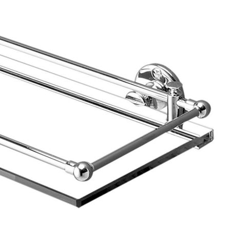 Devon First Class Полочка стеклянная, цвет хром, артикул DD33024CR