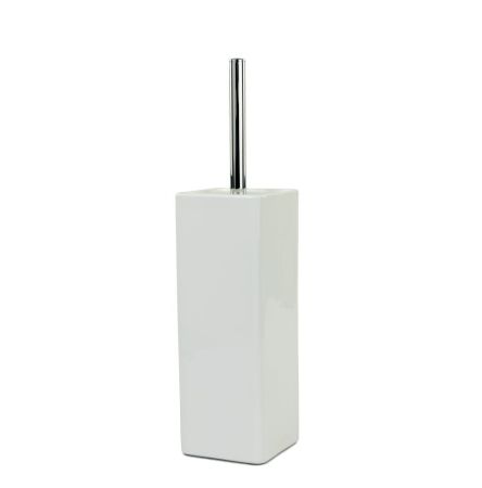 Stil Haus Living, напольный керамический ёрш, цвет хром - белый матовый - белая керамика, артикул LV12A(03)