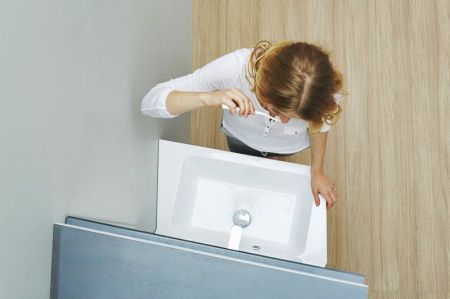 Тумба под раковину Ravak SD 10° 55 угловая белая глянцевая, в правый угол, артикул X000000742