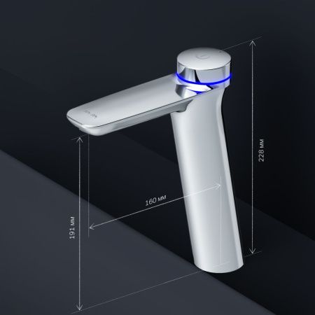 F50A92400 Inspire V2.0, TouchReel электронный высокий см-ль, излив 160 мм, хром F50A92400 Inspire V2.0, TouchReel электронный высокий см-ль, излив 160 мм, хром