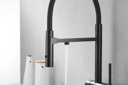 Смеситель для кухни Rose R958H, черный, артикул R958H