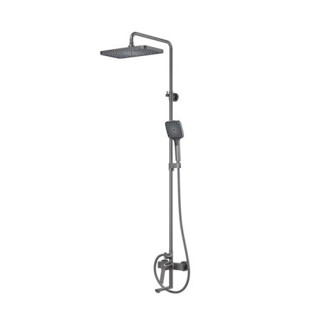 Душевая система с тропическим душем и изливом IDDIS Parker матовый графит (PARGM3Fi06), артикул PARGM3Fi06