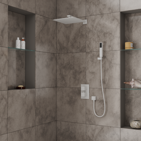 Душевая система для душа DK встраиваемая термостатический матовый белый Bayern.Liszt (DA2515708A04), артикул DA2515708A04