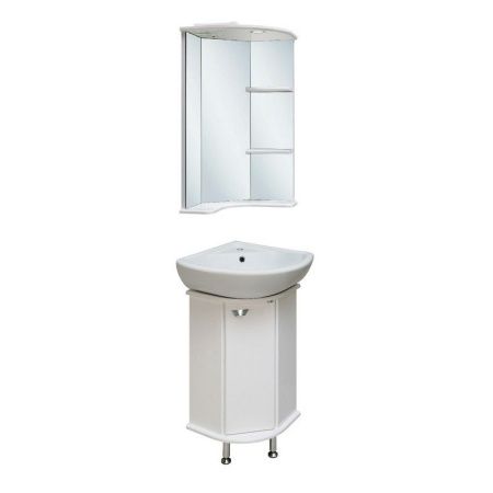 Тумба под раковину Runo Браво 40 4620750022457 угловая Белая