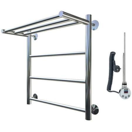 Электрический полотенцесушитель Тругор Аспект 1 элТЭН 60x40 с полкой Хром, артикул Аспект1/элТЭН6040П