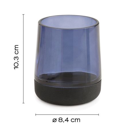 Gedy Nicole, настольный стеклянный стакан, цвет голубой, артикул NC98(05)