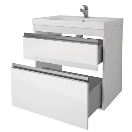 Тумба с раковиной подвесная/напольная Dreja Grace Plus 60 см, белый, артикул 99-0904-com