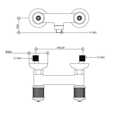 Bongio Impero Смеситель для душа, цвет хром/Swarovski, артикул 06523CR00