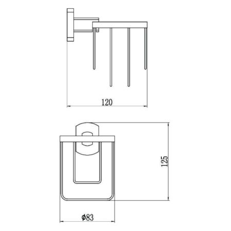 Держатель для освежителя воздуха Savol S-009933, хром, артикул S-009933