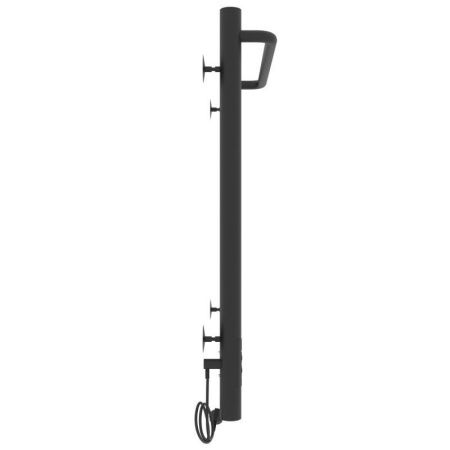 Полотенцесушитель электро "Прайм ЧКЧ П6 400*600", черный матовый, левый