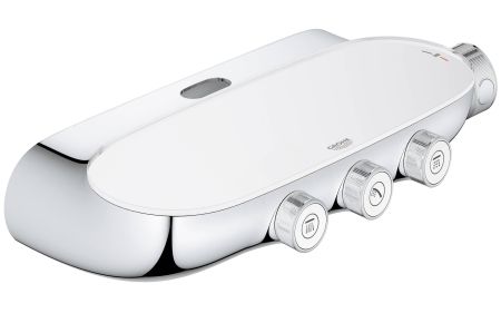 Душевая система GROHE Rainshower SmartControl 360 DUO с термостатическим смесителем для настенного монтажа, белая луна (26250LS0), артикул 26250LS0