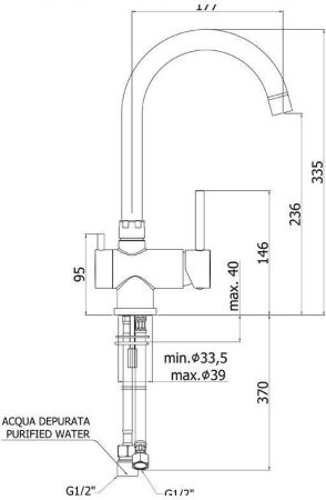 Смеситель для кухни Paffoni Stick SK190CR, артикул SK190CR