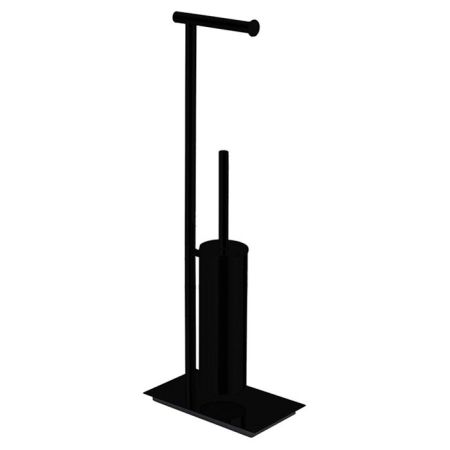 Colombo Square Стойка напольная с держателем т/б и ершиком, цвет: черный матовый, артикул B9907.NM