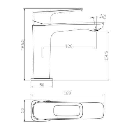 Смеситель для раковины Rossinka (RS46-11), артикул RS46-11