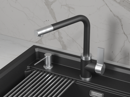 Смеситель для кухни GRANULA (5504, ШВАРЦ), артикул 5504, ШВАРЦ