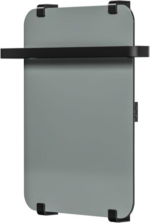 Полотенцесушитель электрический Allen Brau Infinity 60x44 с рейлингом 2.0 и креплением, черный матовый, артикул 00325656