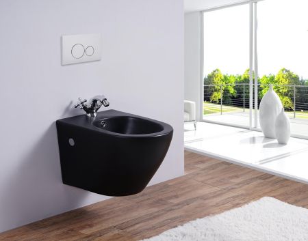 Биде подвесное ESBANO LIRIO черный матовый, артикул ESVBLIRIBM