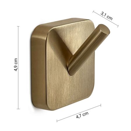 Gedy Tonga, набор из 2-х крючков, цвет матовое золото, артикул TO27(88)