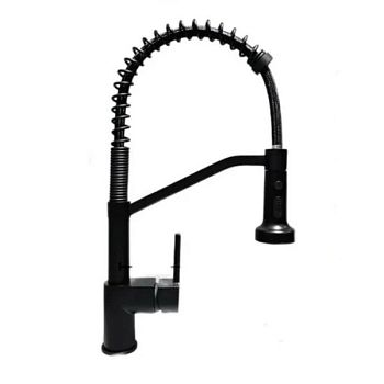 Смеситель для кухни с гибким изливом и режимом душ Haiba HB73826-7, черный