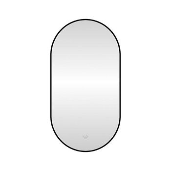 Зеркало с подсветкой LED Fixsen FX-3100B овальное 50х100 см, черное