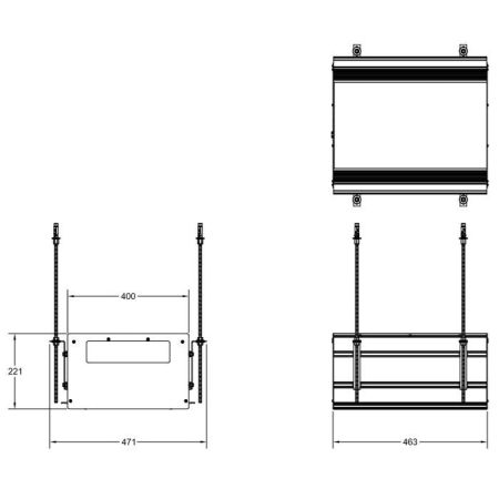 GESSI BINARIO Профиль линейный 460 мм., без подготовки под модули, цвет Black XL, артикул 61013#299