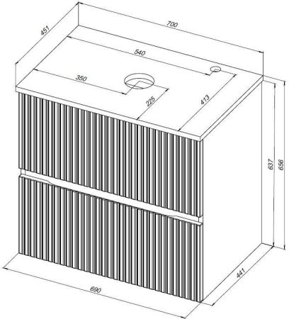 Тумба под раковину Aquanet Джейн 70 белый матовый, артикул 00313285