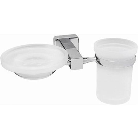 Стакан для зубных щеток с мыльницей WasserKRAFT Lippe K-6526 Хром, артикул K-6526