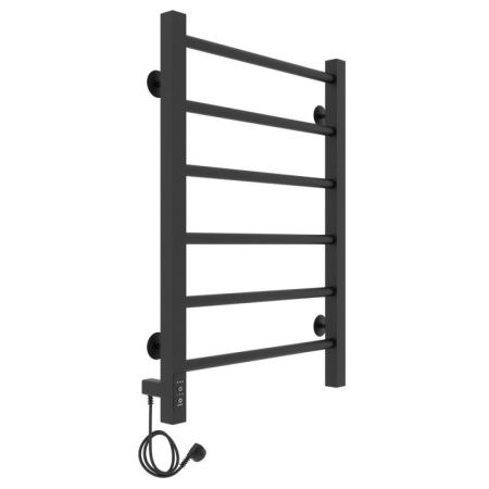 Полотенцесушитель электро "Феличия ЧКЧ6 400х600", черный муар, левый