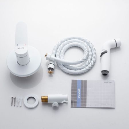 Гигиенический душ со смесителем Shevanik S4305C, белый