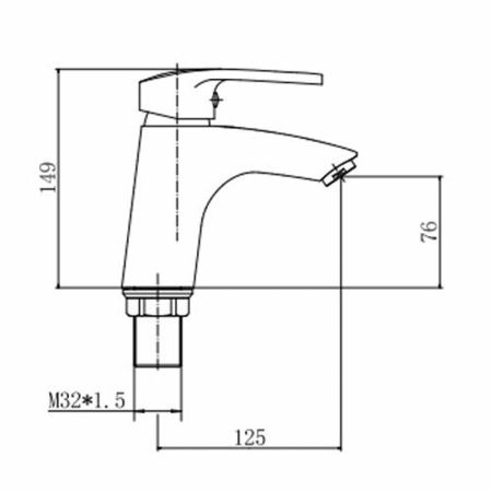 Смеситель для раковины FASHUN A1066, хром, артикул A1066