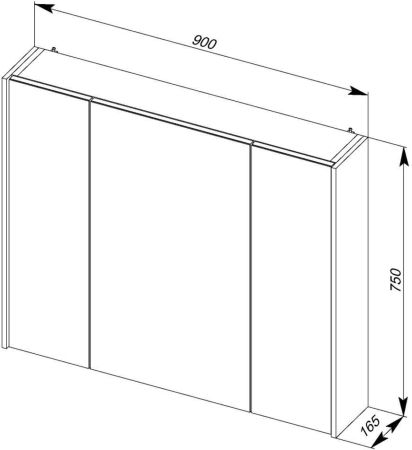 Зеркальный шкаф Aquanet Латина 90 белый, артикул 00179605