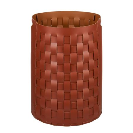 Colombo Adj Круглая корзина Bottega, D40H57 см, цвет: бордо/коньяк, артикул BADJ1057-3009