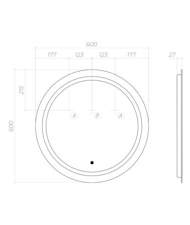 Зеркало VIGO Holly z.HOL.60.Classic, 60 см, артикул z.HOL.60.Classic