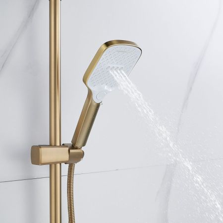 Душевая система Shevanik S4136G, золотой сатин, артикул S4136G
