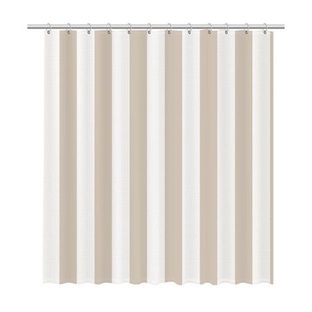 Штора для ванной комнаты FIXSEN VAFEL FX-5020A, белый/бежевый, артикул FX-5020A