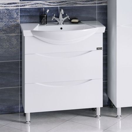 Тумба с раковиной СанТа Сатурн 75 700222 Белая Тумба с раковиной СанТа Сатурн 75 700222 Белая